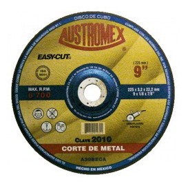 DISCO METAL C/CAZ. 9"X1/8"X7/8" C-2010...